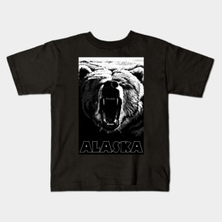 Alaska Scary Bear (Dark) Kids T-Shirt